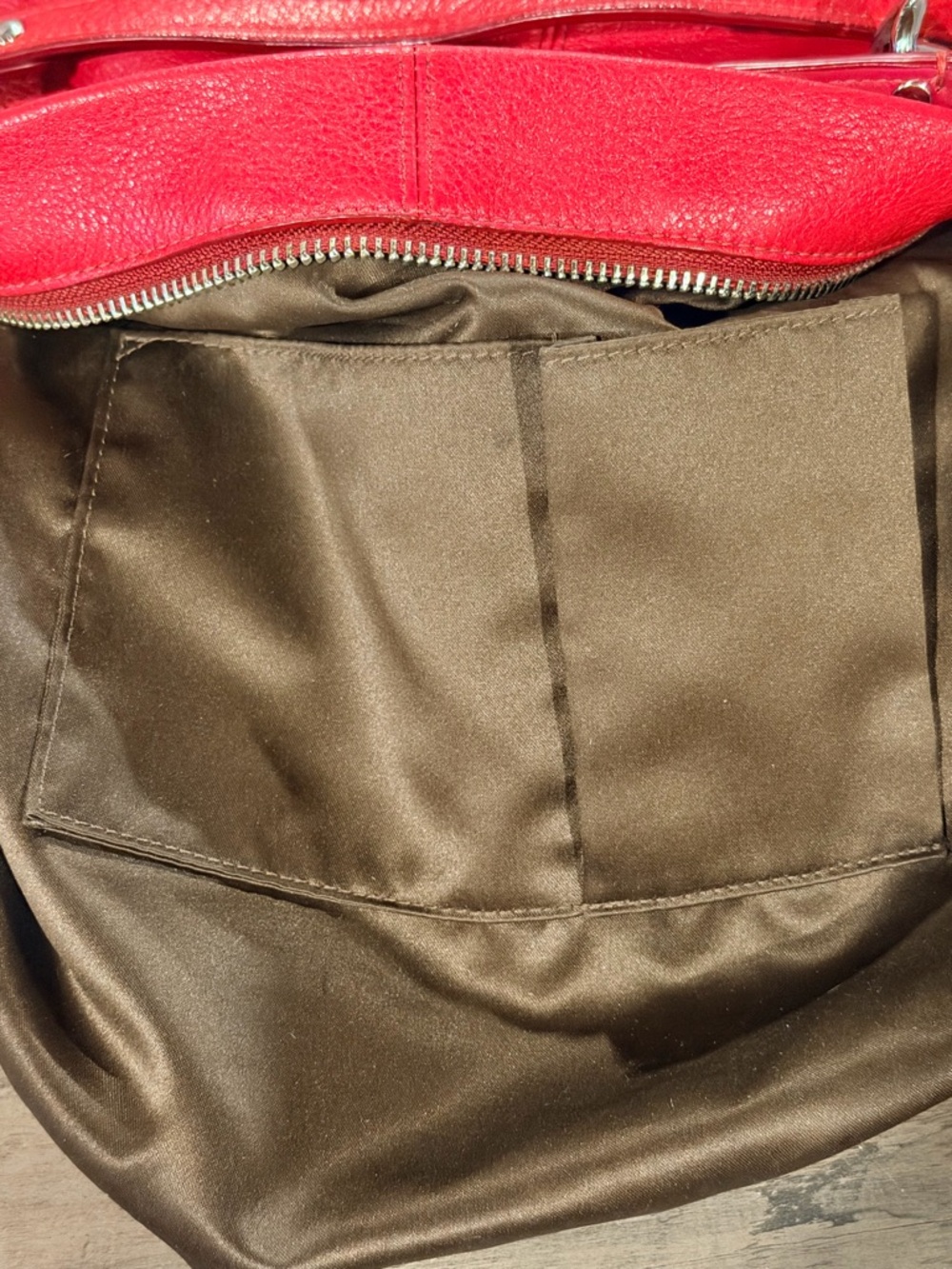 COACH Brooke Red Leather Hobo Shoulder Bag 14142 - Picture 12 of 14